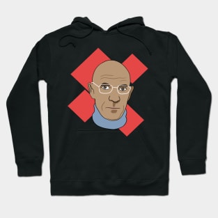 Michel Foucault - Portrait With Squares Hoodie